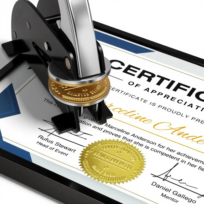 Custom Certified Document Embosser – Professional Seal for Notary, Corporate & Official Use