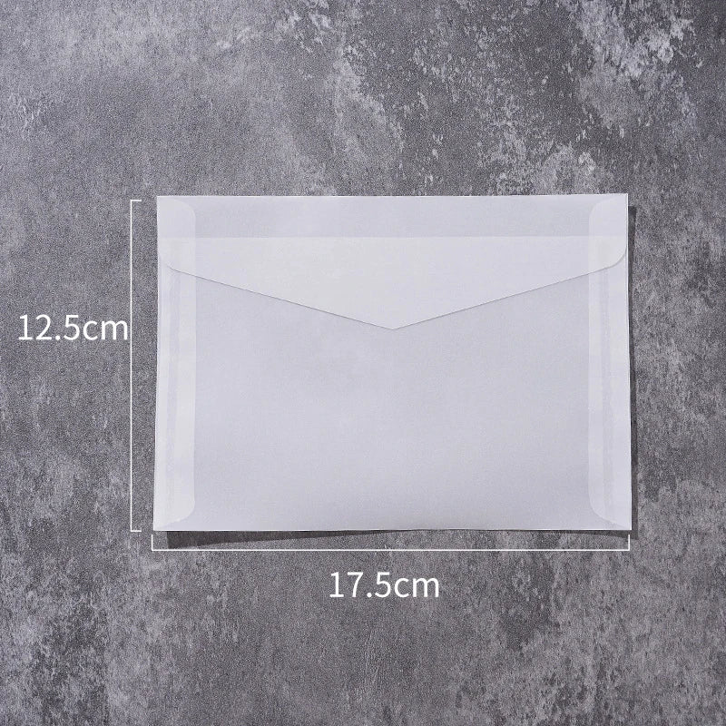 Minimalist Translucent Vellum Envelopes