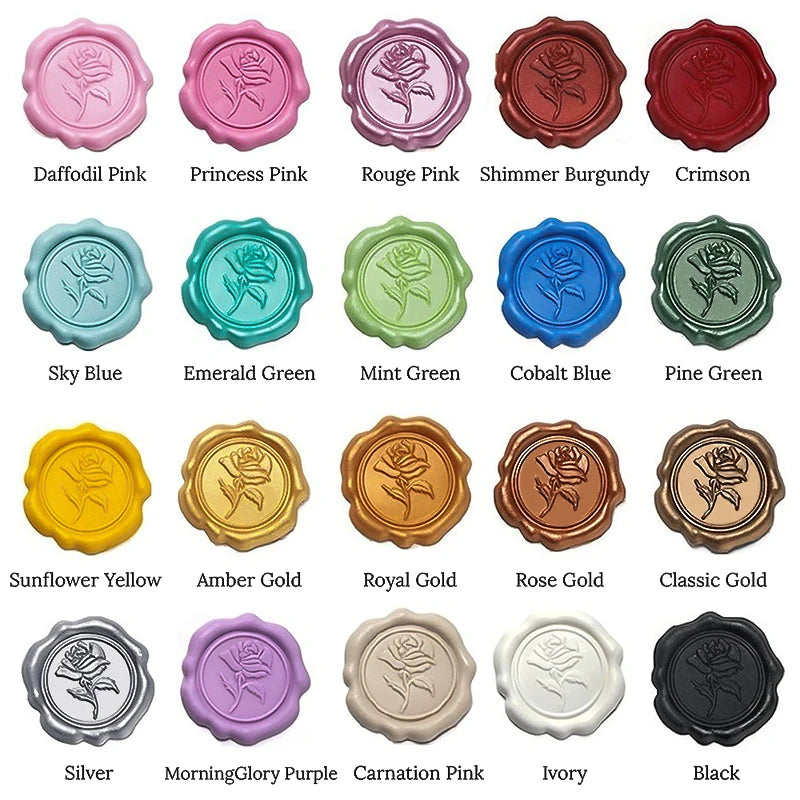 Pre-Designed  Self-Adhesive Wax Seal Stickers