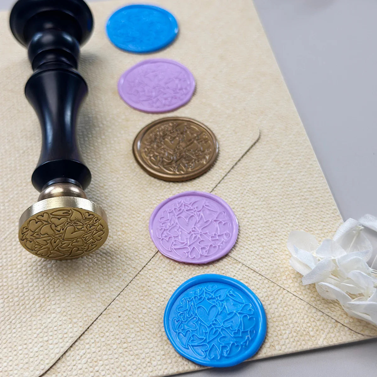 Line Art Heart Wax Seal Stamp