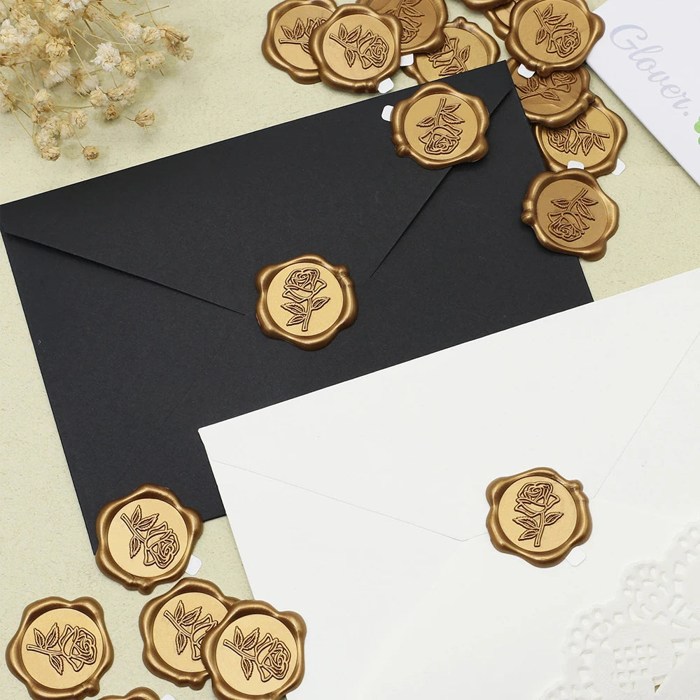 Pre-Designed  Self-Adhesive Wax Seal Stickers