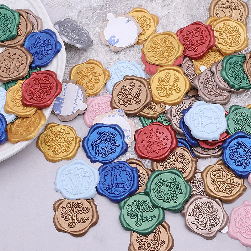 Pre-Designed  Self-Adhesive Wax Seal Stickers