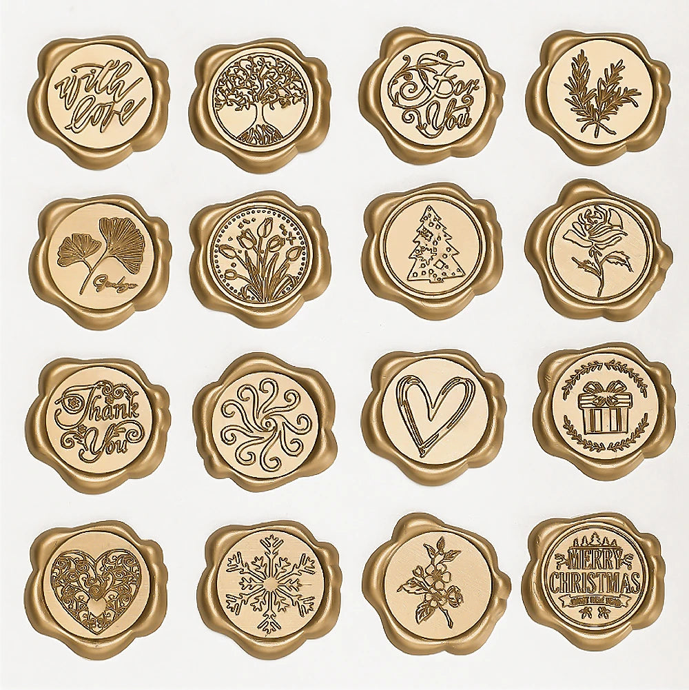Pre-Designed  Self-Adhesive Wax Seal Stickers
