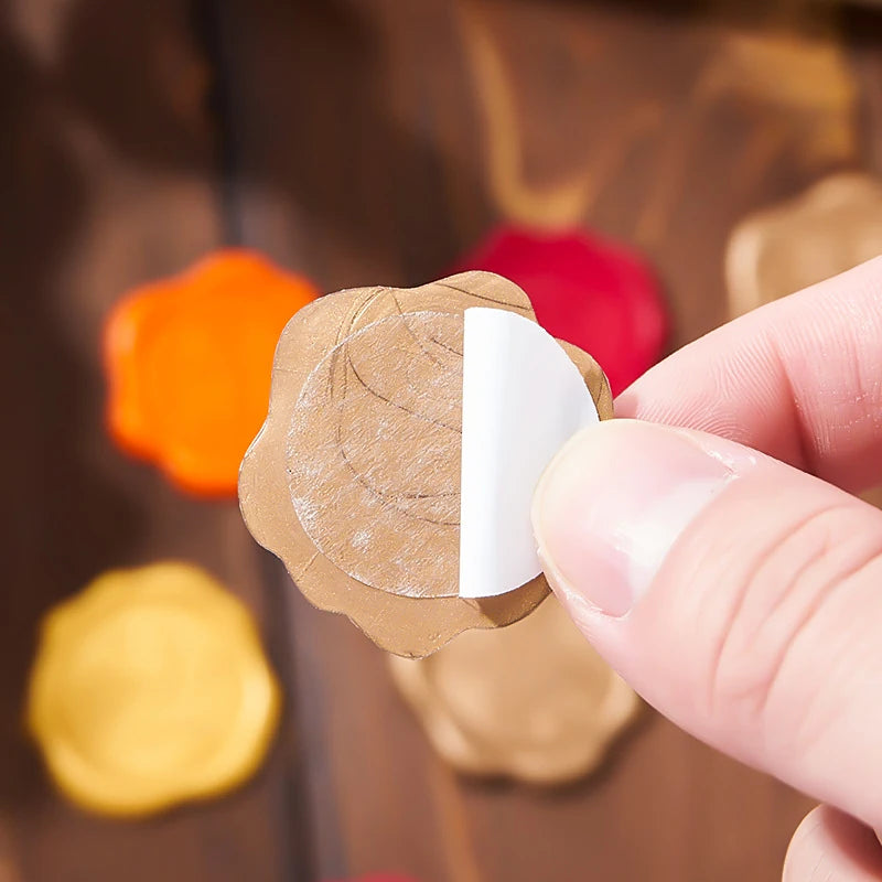 Pre-Designed  Self-Adhesive Wax Seal Stickers