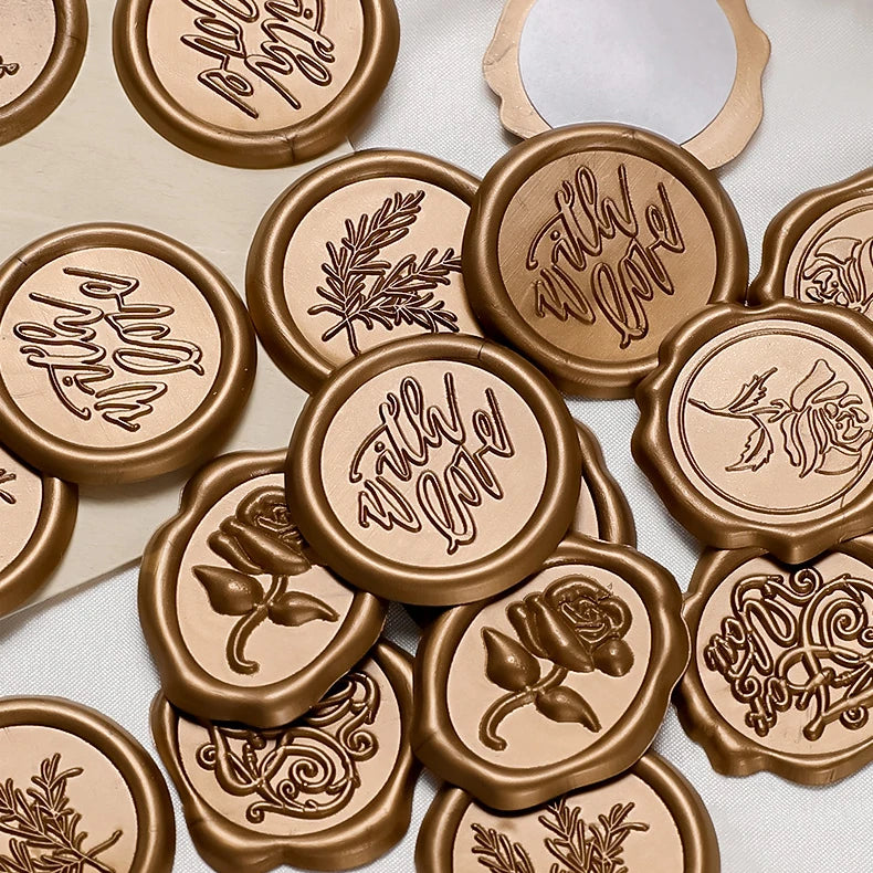 Pre-Designed  Self-Adhesive Wax Seal Stickers