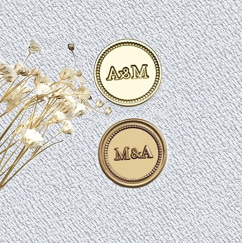 Custom Classique Border Monogram Wax Seal Stamp