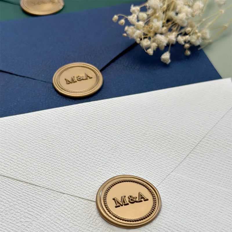 Custom Classique Border Monogram Wax Seal Stamp