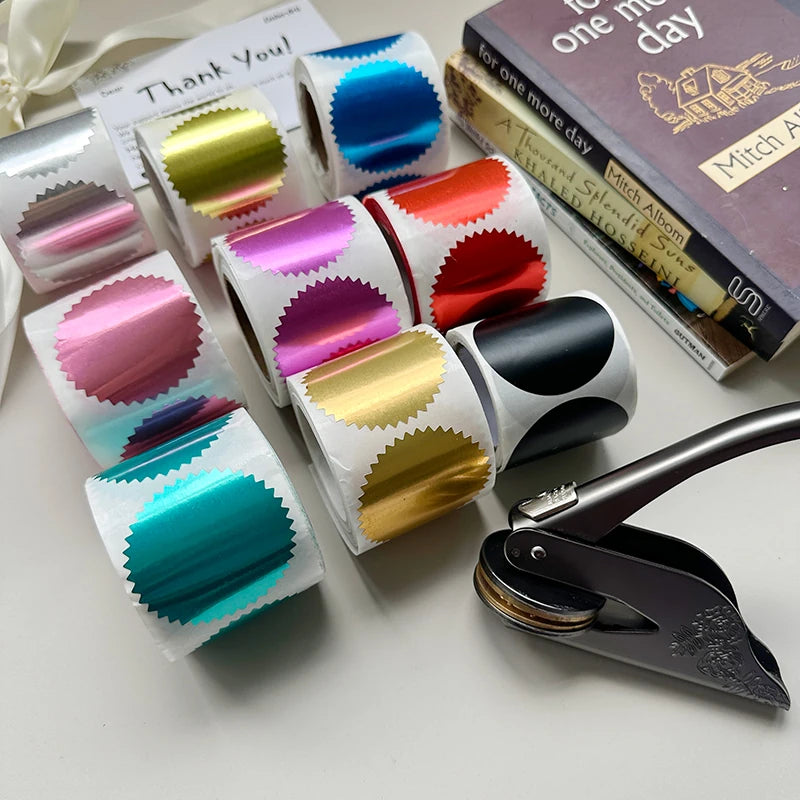 Gold Embosser Seal Stickers& More Colors Available