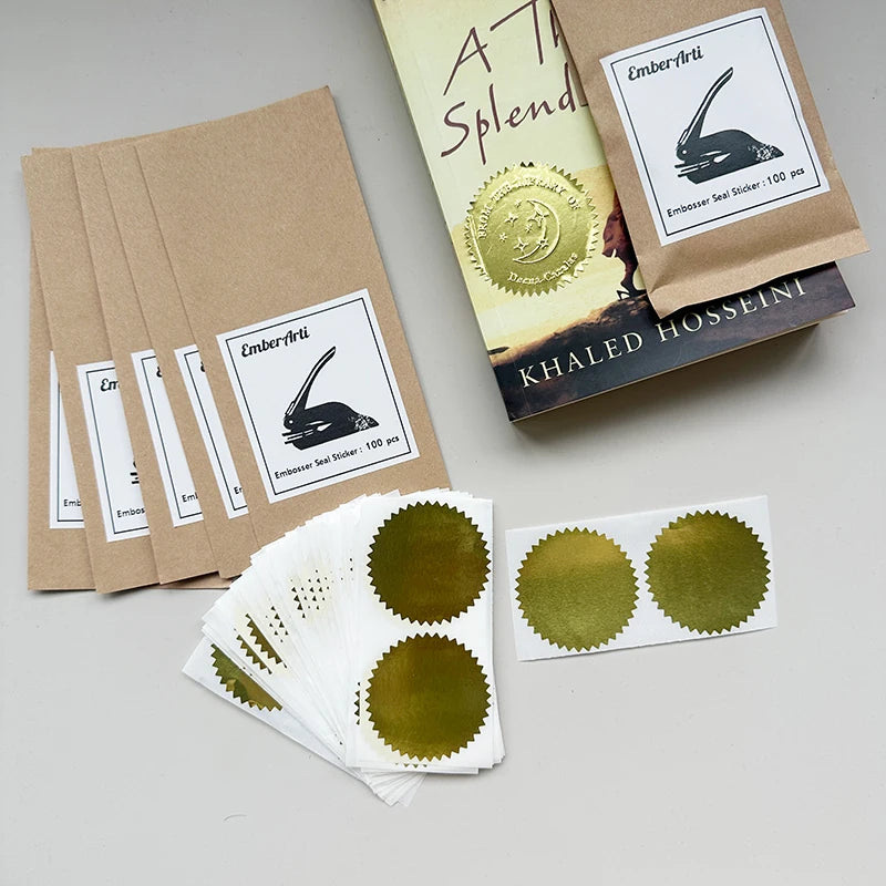 Gold Embosser Seal Stickers& More Colors Available