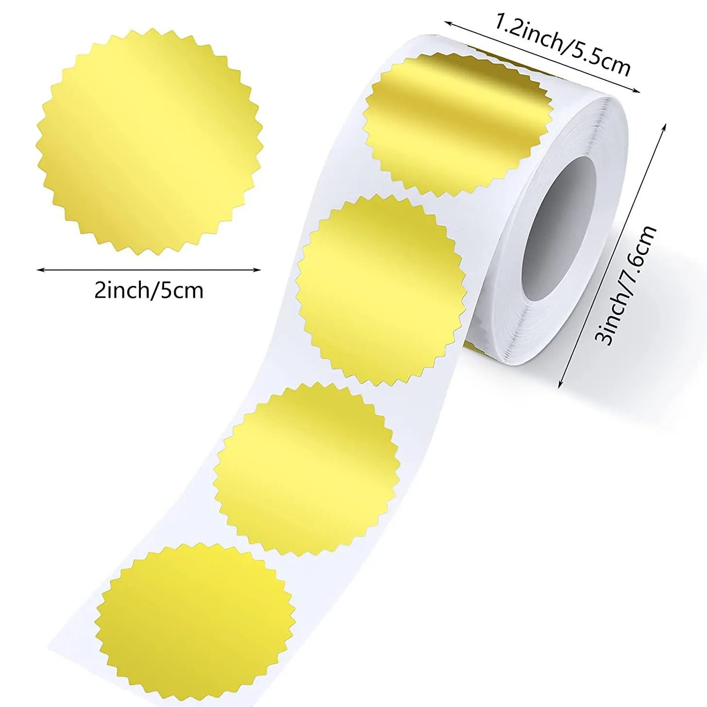 Gold Embosser Seal Stickers