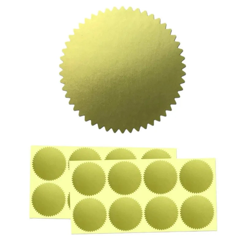 Gold Embosser Seal Stickers
