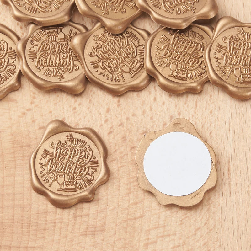 Pre-Designed  Self-Adhesive Wax Seal Stickers